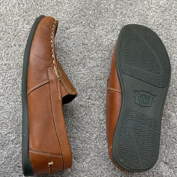 Florsheim Kids Brown Leather Loafers- Big Kids size 7 - Picture 2 of 3